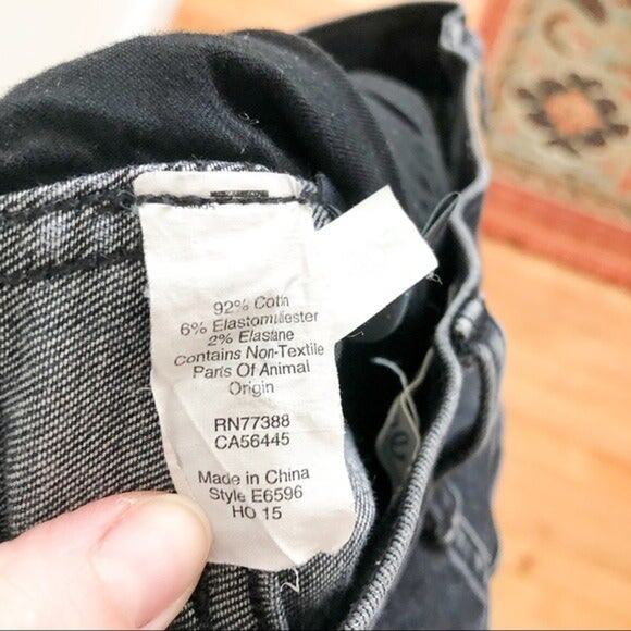 Madewell 10" High Riser Black Washed Skinny Skinny Jeans 25 - Picture 6 of 7